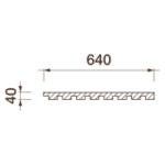 3D панель Параллель-2, 640х1000х40мм