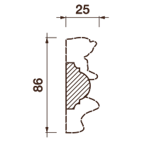 Фриз Дф-164, 86Hx25мм