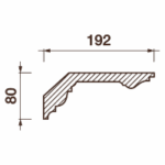 Гладкий отливной карниз Кт-635, 80Hx192мм