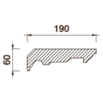 Гладкий отливной карниз Кт-656, 60Нх190мм