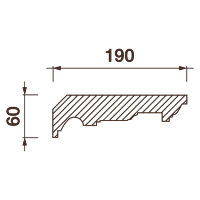 Гладкий отливной карниз Кт-656, 60Нх190мм