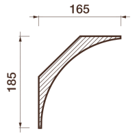 Гладкий отливной карниз Кт-693, 185Нх165мм