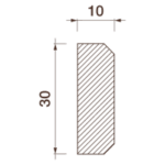 Гладкий отливной молдинг М-401, 30Нх10мм