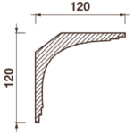Гладкотянутый карниз Кт-341, 120Hx120мм