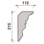 Гладкотянутый карниз Кт-437, 215Hx112мм