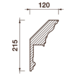 Гладкотянутый карниз Кт-47, 215Hx120мм
