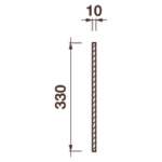 Гладкотянутый молдинг М-180, 330Hx10мм