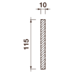 Гладкотянутый молдинг М-199, 115Hx10мм