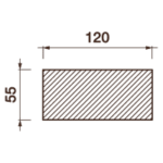 Гладкотянутый молдинг М-232, 55Hx120мм