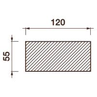 Гладкотянутый молдинг М-232, 55Hx120мм