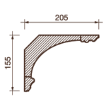 Карниз с рисунком а Дк-82а, 155Hx205мм
