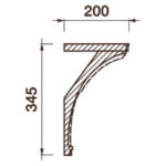 Карниз с рисунком Дк-101, 345Нх200мм
