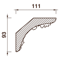 Карниз с рисунком Дк-102, 93Нх111мм
