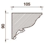Карниз с рисунком Дк-103, 100Hx105мм