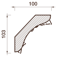 Карниз с рисунком Дк-111, 103Нх100мм