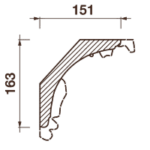 Карниз с рисунком Дк-112, 163Нх151мм
