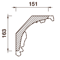 Карниз с рисунком Дк-112, 163Нх151мм