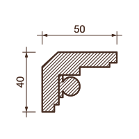Карниз с рисунком Дк-123, 40Hx50мм