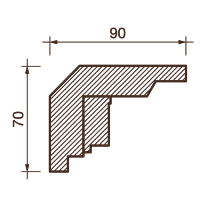 Карниз с рисунком Дк-125, 70Hx90мм