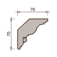 Карниз с рисунком Дк-132, 70Hx70мм