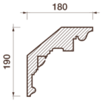 Карниз с рисунком Дк-140, 190Hx180мм
