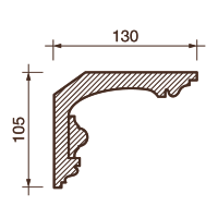 Карниз с рисунком Дк-145, 105Hx130мм