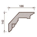 Карниз с рисунком Дк-160, 142Hx186мм