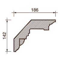 Карниз с рисунком Дк-160, 142Hx186мм