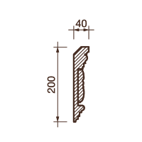 Карниз с рисунком Дк-164, 200Hx40мм