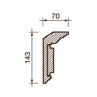 Карниз с рисунком Дк-169, 143Hx70мм