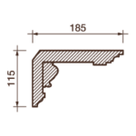Карниз с рисунком Дк-174, 115Hx185мм