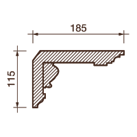 Карниз с рисунком Дк-174, 115Hx185мм