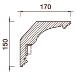 Карниз с рисунком Дк-178, 150Hx170мм