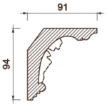 Карниз с рисунком Дк-18, 94Hx91мм