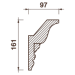 Карниз с рисунком Дк-182, 161Hx97мм