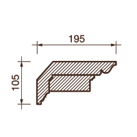 Карниз с рисунком Дк-183, 105Hx195мм