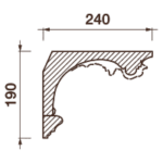 Карниз с рисунком Дк-190, 190Hx240мм