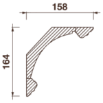 Карниз с рисунком Дк-195, 164Нх158мм