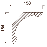 Карниз с рисунком Дк-195, 164Нх158мм