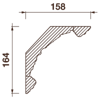 Карниз с рисунком Дк-196, 164Нх158мм