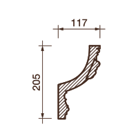 Карниз с рисунком Дк-199, 205Hx117мм