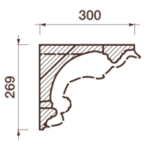 Карниз с рисунком Дк-200, 269Нх300мм