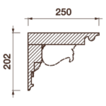 Карниз с рисунком Дк-201, 202Hx250мм
