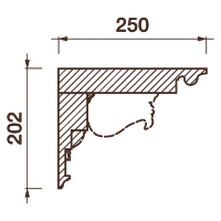Карниз с рисунком Дк-201, 202Hx250мм