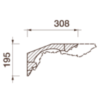 Карниз с рисунком Дк-202, 195Нх308мм