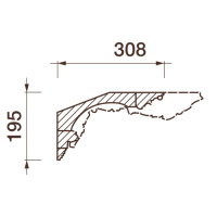 Карниз с рисунком Дк-202, 195Нх308мм