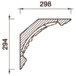 Карниз с рисунком Дк-205, 298Hx298мм
