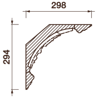 Карниз с рисунком Дк-205, 298Hx298мм