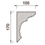 Карниз с рисунком Дк-20А, 170Hx105мм