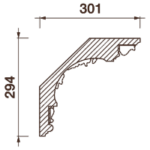 Карниз с рисунком Дк-210, 294Нх301мм